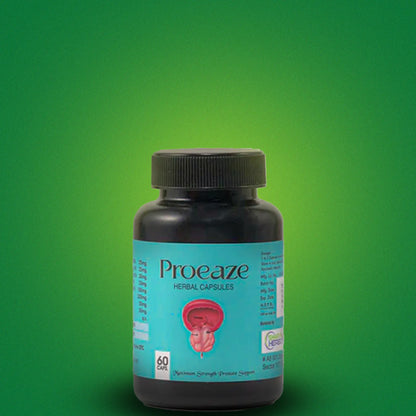 Front side of the proeaze bottle.