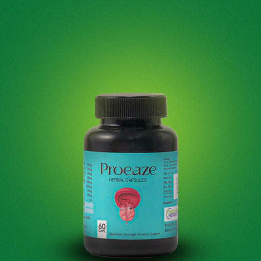 Front side of the proeaze bottle.